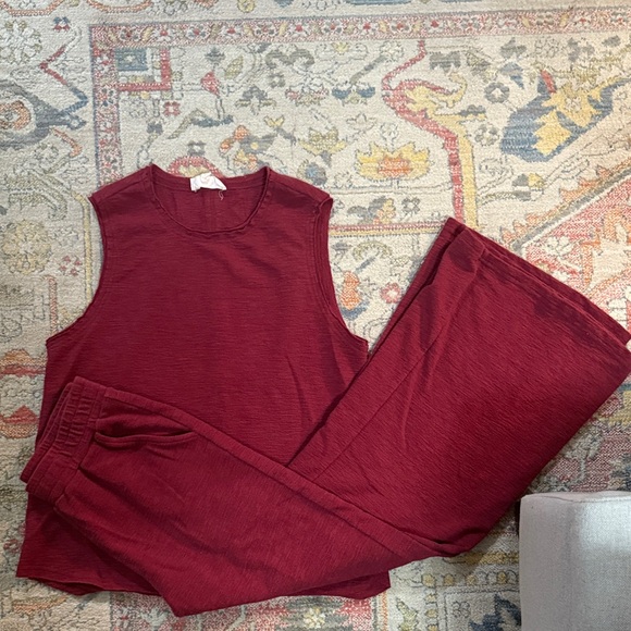 Listicle Pants - Listicle Sleeveless Burgundy Jumpsuit, Women’s Size Medium
